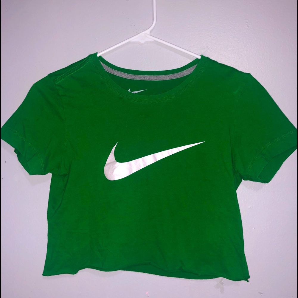 Green Nike Cropped T-Shirt